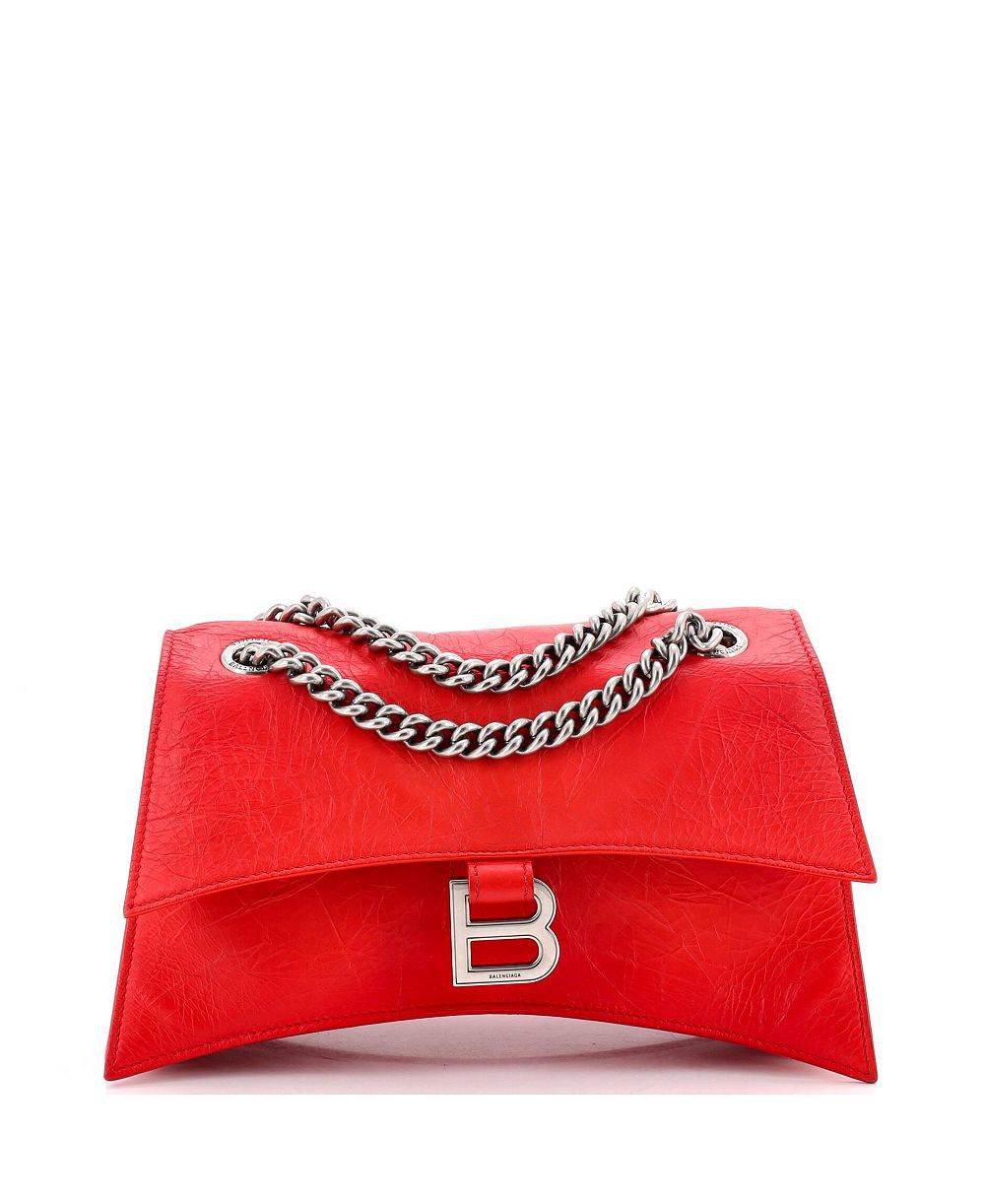 Pre-Owned Balenciaga Small Crush Chain Flap Bag Leather