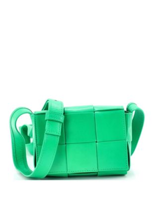 Pre-Owned Bottega Veneta Candy Cassette Crossbody Bag Maxi Intrecciato Leather