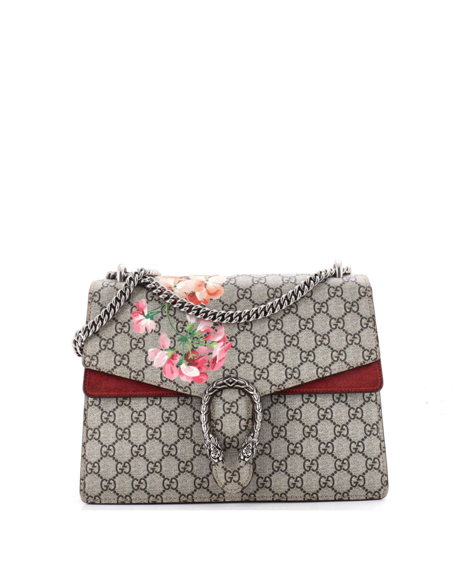 Pre-Owned Gucci Medium Dionysus Bag Blooms Print GG Coated Canvas