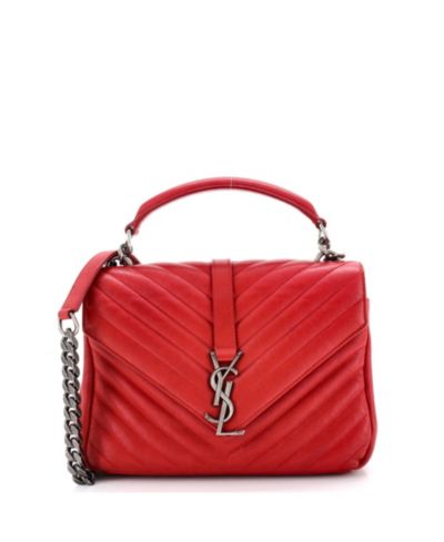 Б/у сумка Saint Laurent Classic Monogram College Matelasse Chevron из кожи, размер Medium