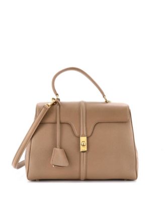 Pre-Owned Celine Medium 16 Top Handle Bag Grained Calfskin