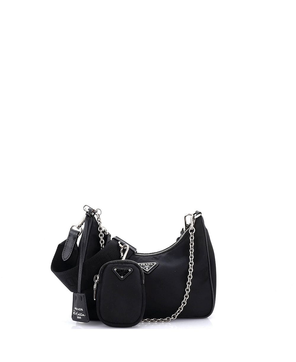 Б/у сумка через плечо Pre-Owned Prada Small Re-Edition 2005 Tessuto