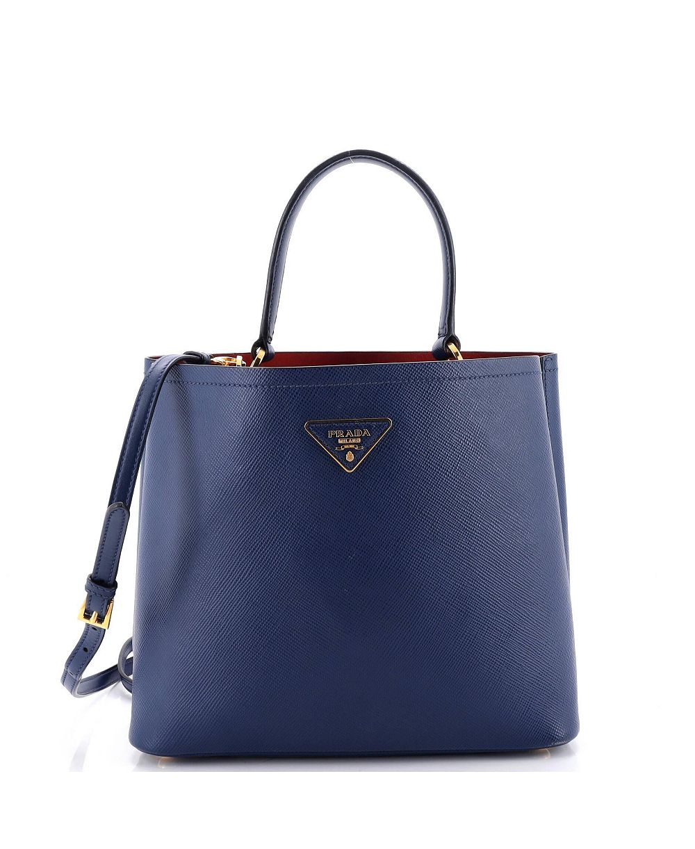 Бум-сумка Prada Large Panier из кожи Saffiano, б/у