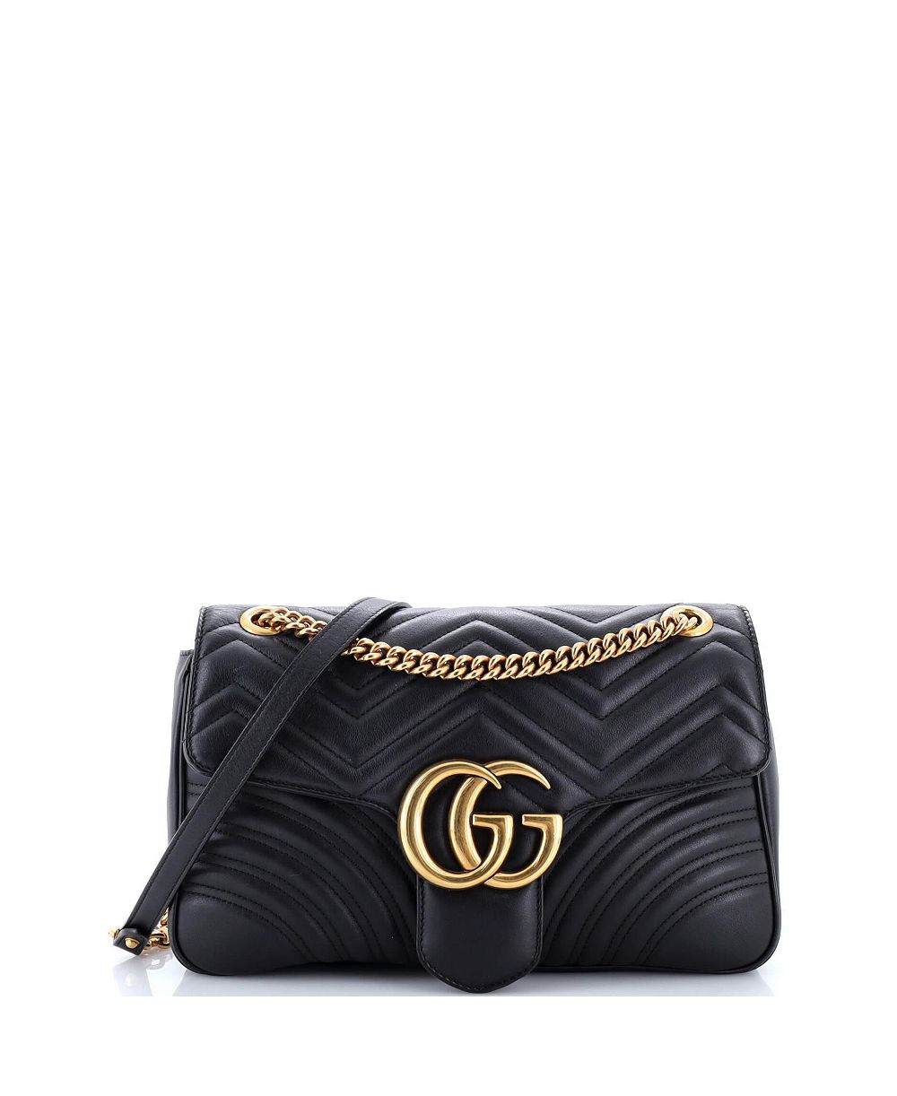 Сумка Gucci Medium GG Marmont Flap Bag Matelasse Leather, б/у