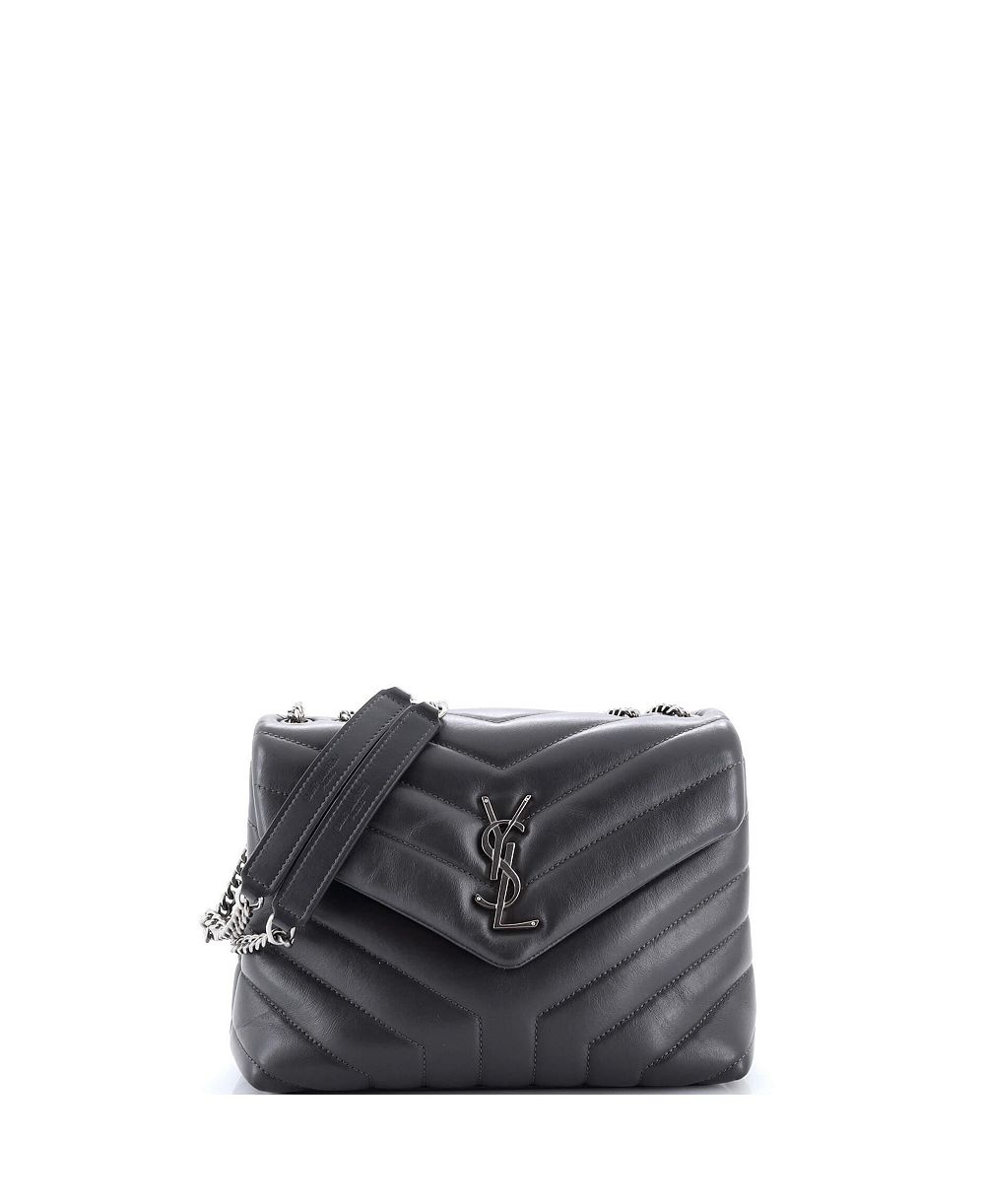 Pre-Owned Saint Laurent Small Loulou Shoulder Bag Matelasse Chevron Leather