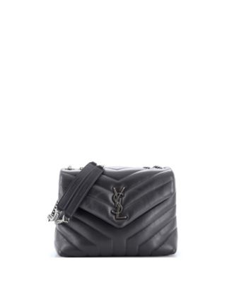 Pre-Owned Saint Laurent Small Loulou Shoulder Bag Matelasse Chevron Leather