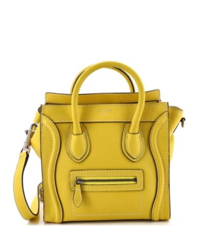 Pre-Owned Celine Nano Luggage Bag Grainy Leather