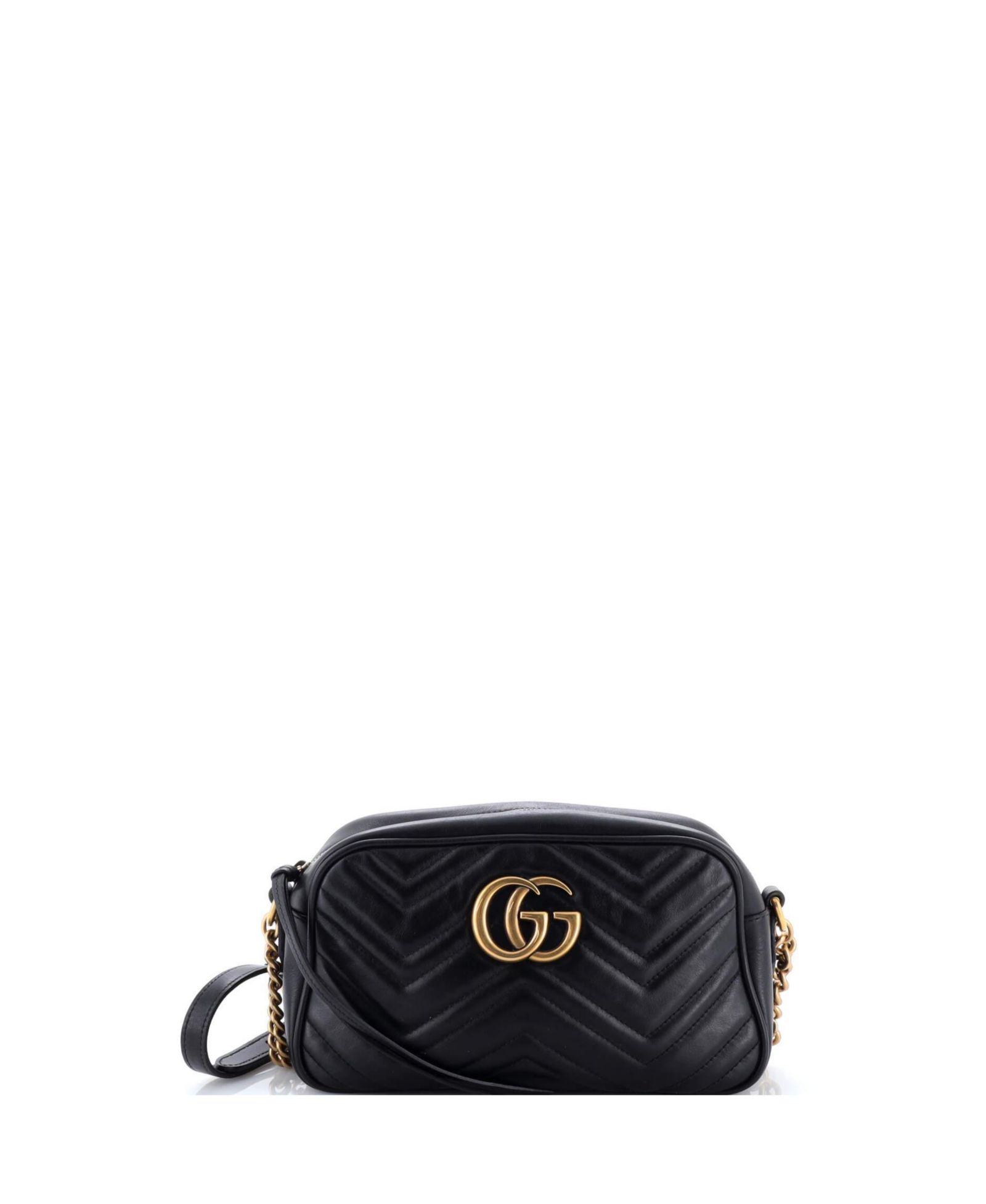 Pre-Owned Gucci Small GG Marmont Shoulder Bag Matelasse Leather