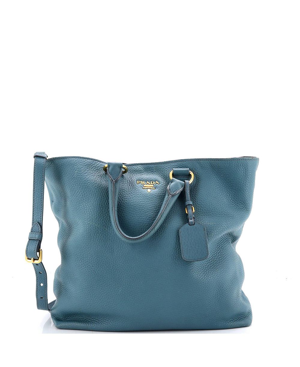 Pre-Owned Prada Large Convertible Shopper Tote Vitello Daino