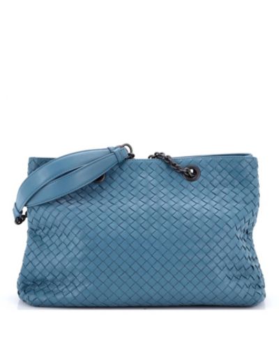 Pre-Owned Bottega Veneta Medium Double Chain Tote Intrecciato Nappa