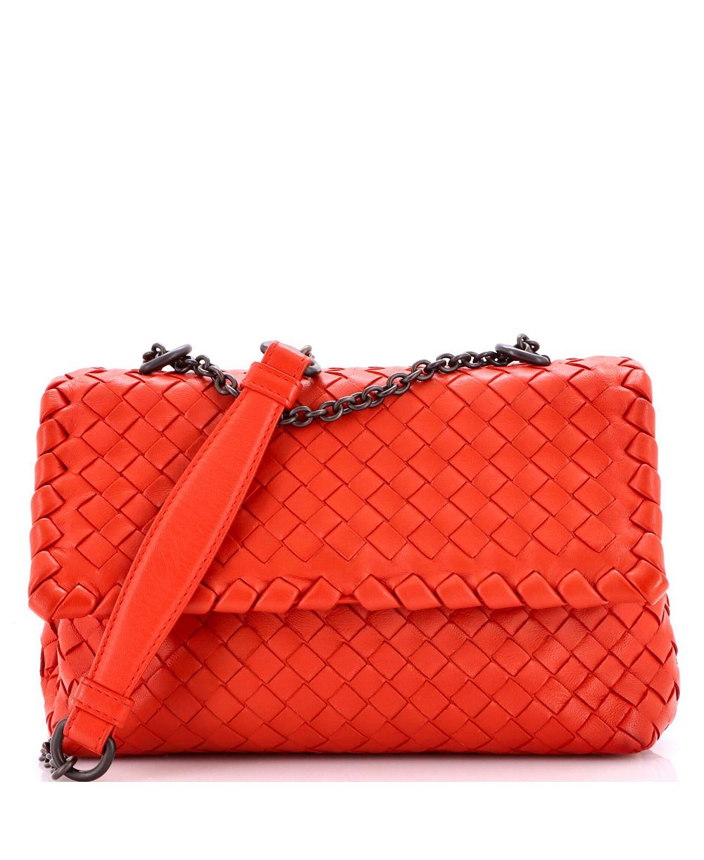 Pre-Owned Bottega Veneta Small Olimpia Crossbody Bag Intrecciato Nappa