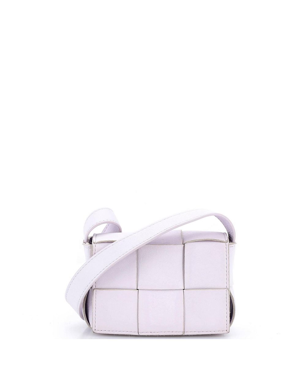 Подержанная сумка через плечо Bottega Veneta Candy Cassette Maxi Intrecciato из кожи