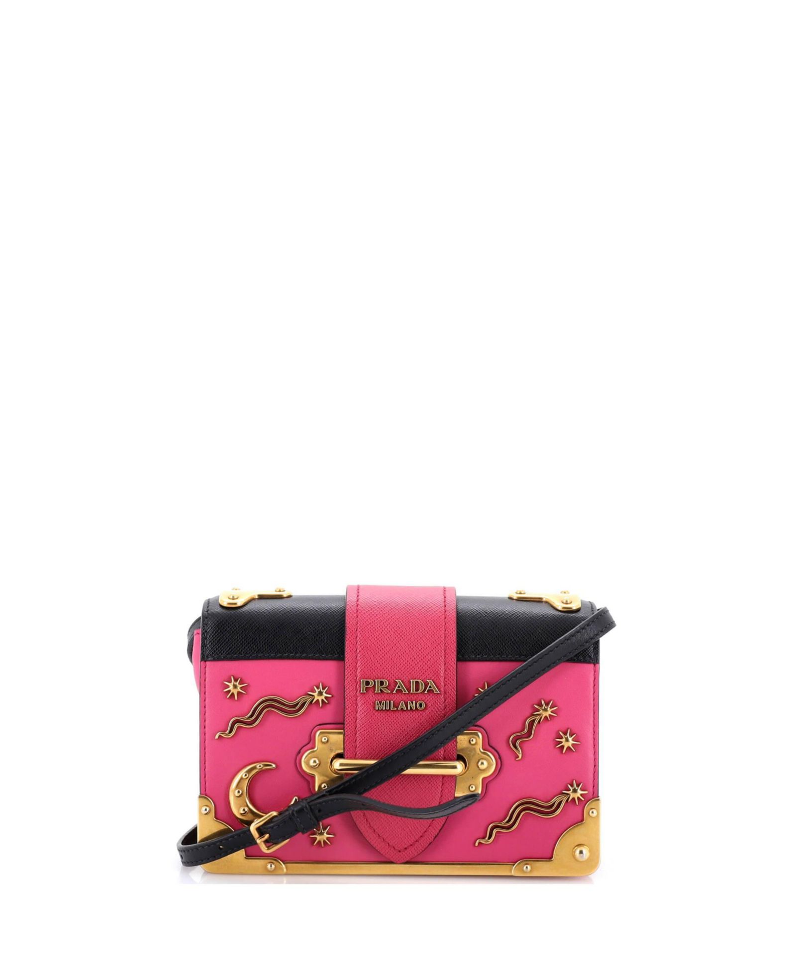 Брендовая сумка через плечо Prada Cahier из декорированной кожи (б/у)
