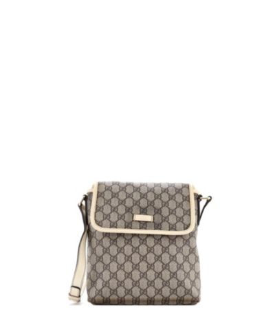Gucci б/у маленький мессенджер из покрытого холста GG