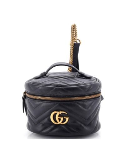 Gucci Мини-рюкзак Mini GG Marmont из кожи Matelasse, б/у