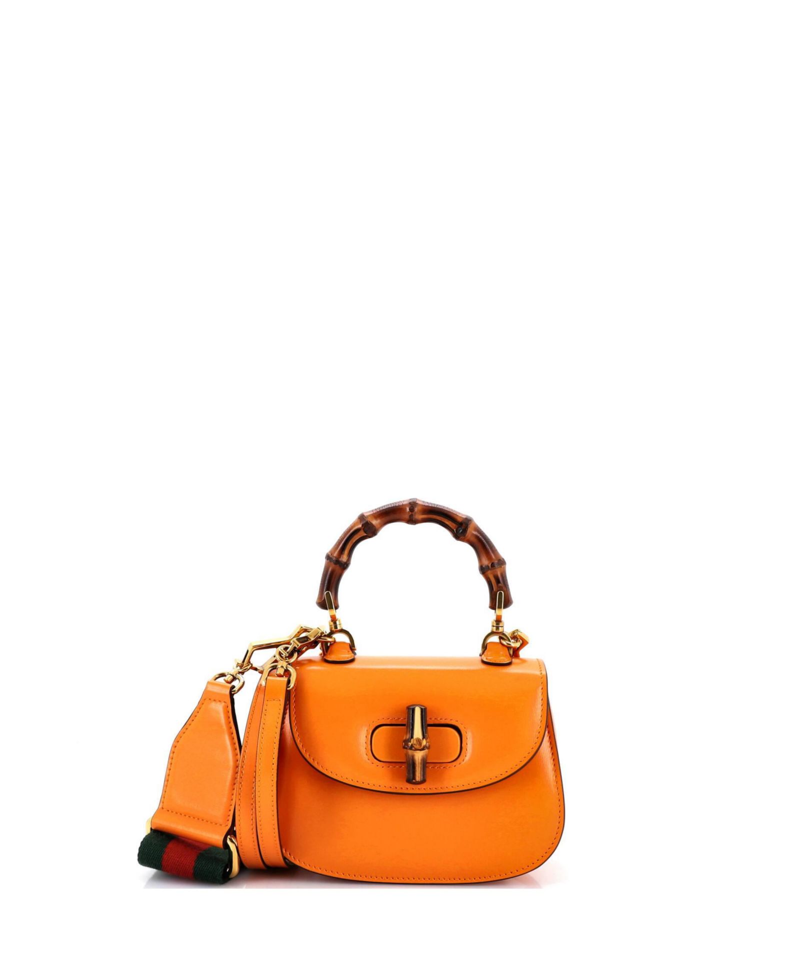 Б/у маленькая сумка с ручкой Pre-Owned Gucci Mini Bamboo 1947 из кожи