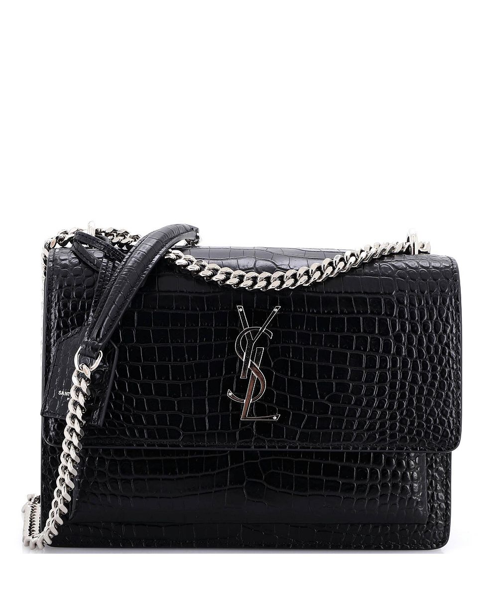 Б/у сумка через плечо Saint Laurent Medium Sunset из тисненой кожи