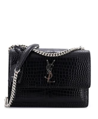 Б/у сумка через плечо Saint Laurent Medium Sunset из тисненой кожи
