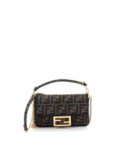 Pre-Owned Fendi Mini Baguette NM Bag Zucca Canvas