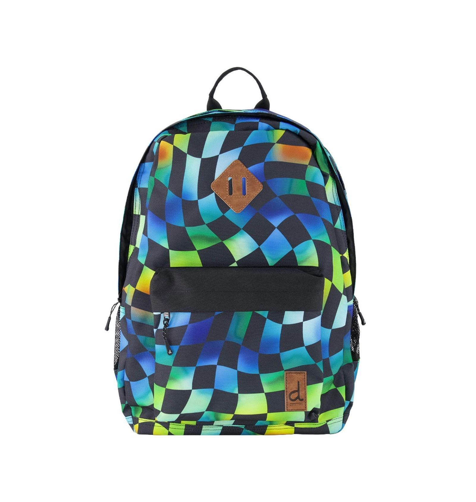 Deux par Deux Little Boy Checkered Practical Spacious Durable Backpack