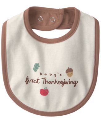 Carter's Baby Boys' or Baby Girls' First Thanksgiving Reversible Bib
