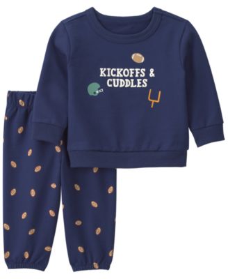 Детский комплект Carter's Baby Boys' Football Graphic French Terry Sweatshirt и брюки