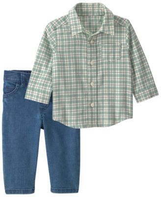 Детский комплект Carter's: рубашка в клетку и фланелевые брюки, 2-piece set