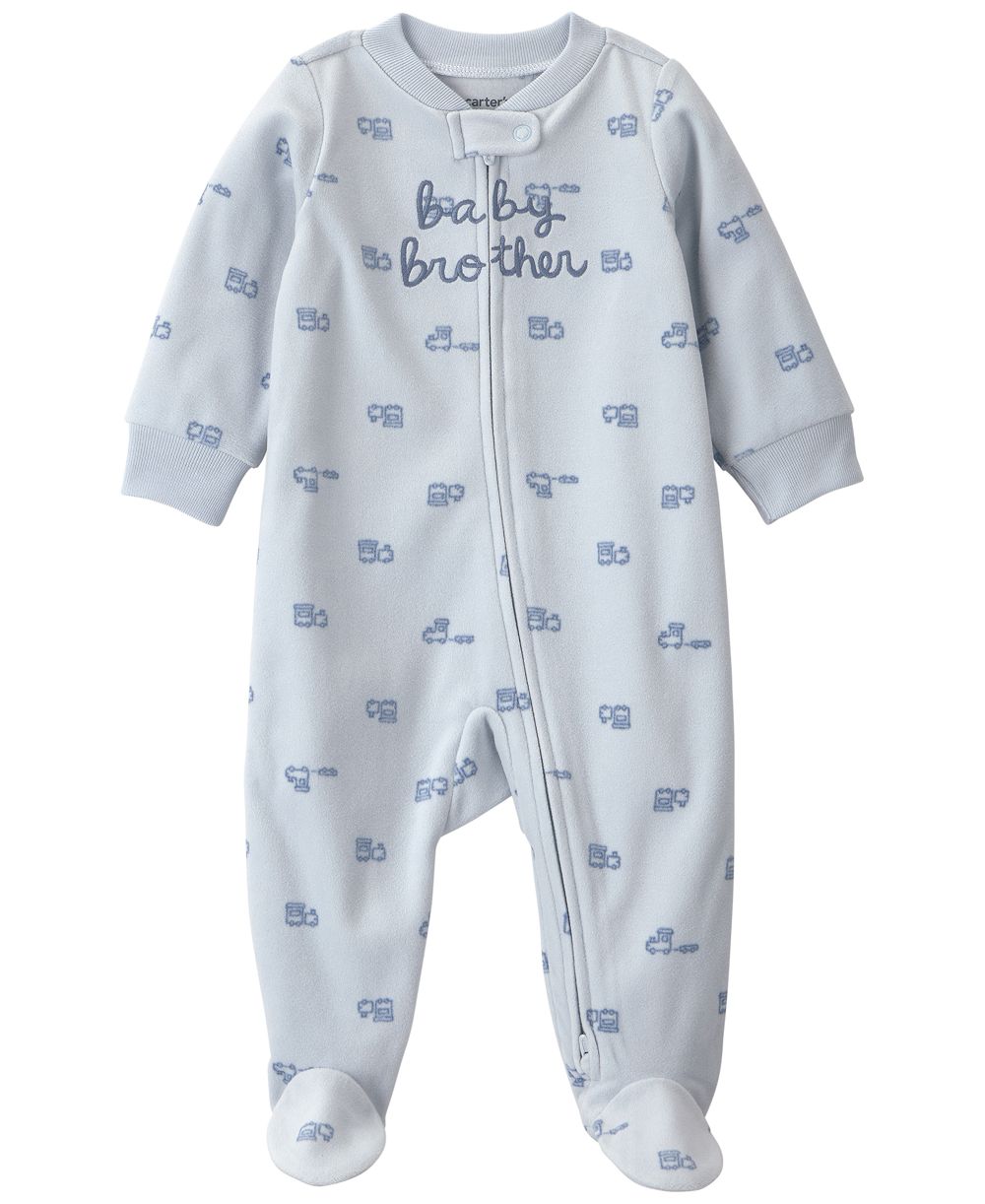Детский комбинезон Carter's Baby Boys' Fleece 2-Way Zip Sleep & Play