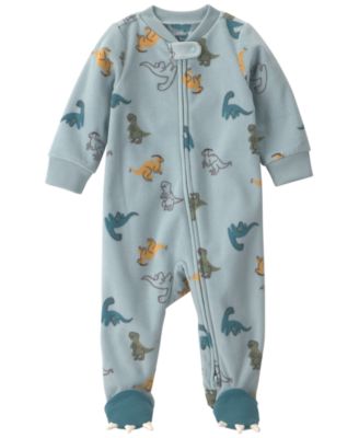Carter's детский комбинезон для сна и игр с двойной молнией и динозавром из флиса для мальчиков