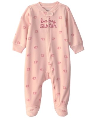 Детский комбинезон-слип Carter's Baby Sister Fleece с молнией 2-way