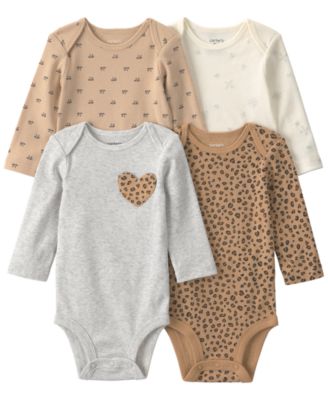 Carter's Детские боди с леопардовым принтом, 4 шт
