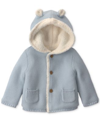 Carter's Baby Boys' and Baby Girls' Bear Sweater Knit Hooded Jacket