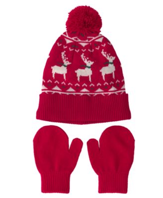 Carter's Детский набор: шапочка и варежки Fair Isle Christmas для мальчиков и девочек