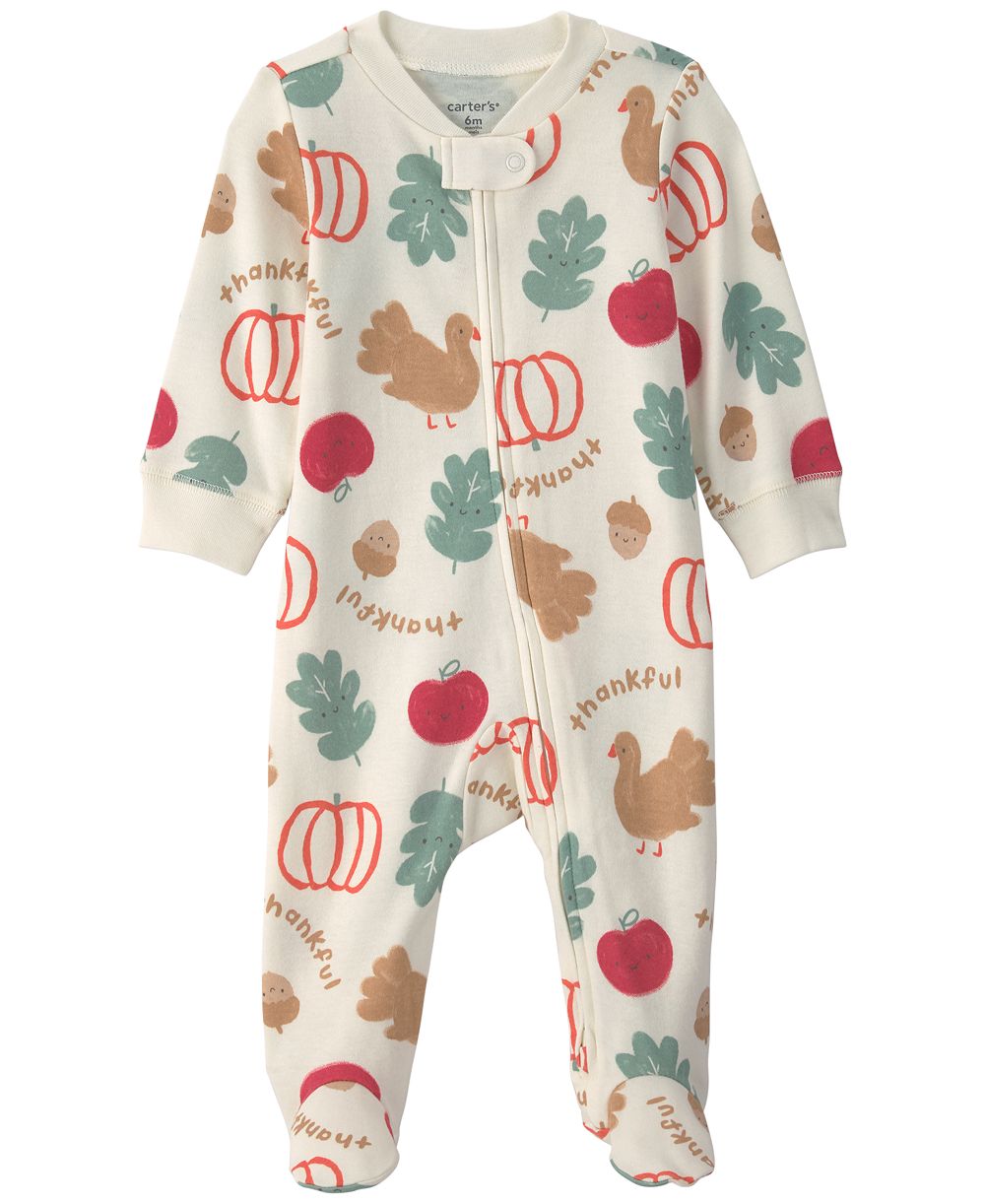 Детский комбинезон Carter's Thanksgiving 2-Way Zip Sleep & Play