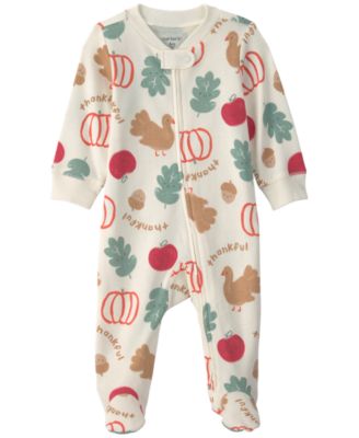 Carter's Baby Boys' and Baby Girls' Thanksgiving  2-Way Zip Sleep & Play