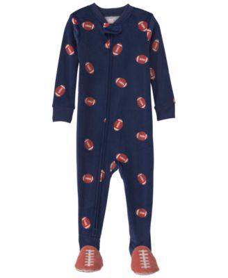 Детская пижама Carter's Baby Boys' Football 2-Way Zip Dream Plush Snug-Fit Footed Pajama