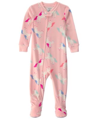 Детский комбинезон Carter's Baby Girls' Unicorn 2-Way Zip Dream Plush Snug-Fit Footed Pajama
