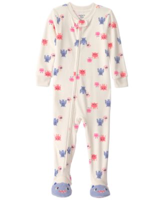 Carter's Детский Monster 2-way zip dream plush snug-fit footed pajama