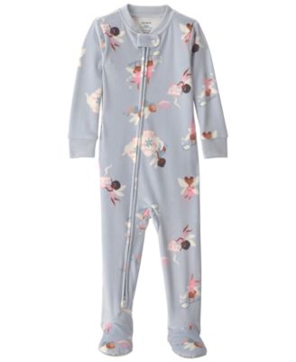 Детский пижамный комбинезон Carter's Baby Girls' Fairies 2-Way Zip Dream Plush Snug-Fit Footed