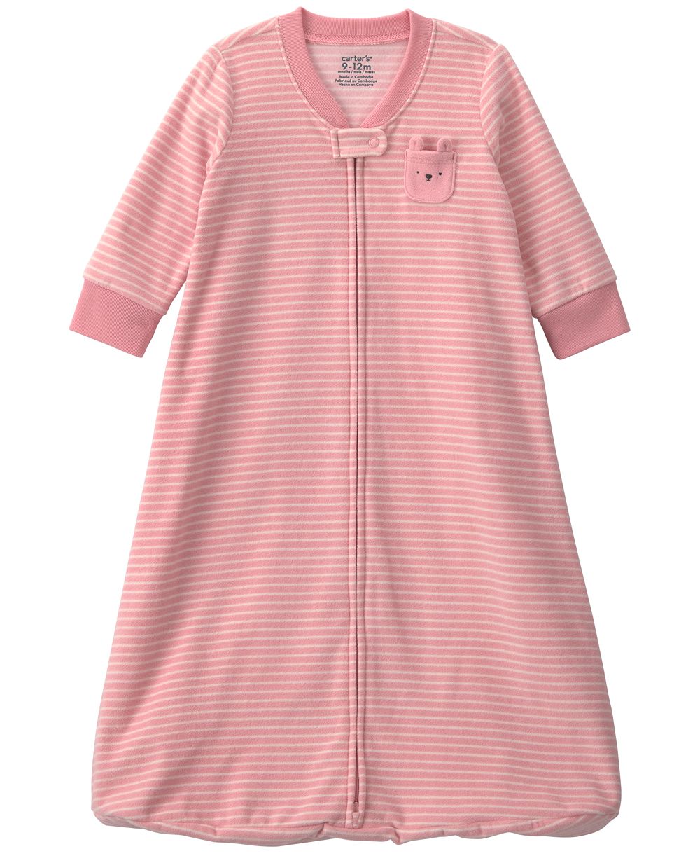 Carter's Baby Boys' and Baby Girls' Striped Fleece Loose-Fit Wearable Blanket