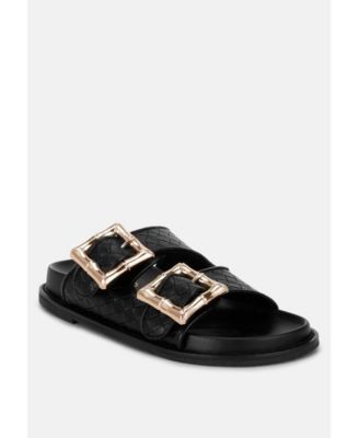 Женские слипоны London Rag Zooper Chunky Buckle Flats