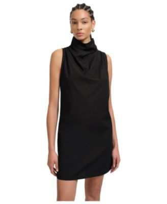 Marcella Women's Minna Wide-Neck Relaxed-Fit Cotton Mini Dress with Pockets