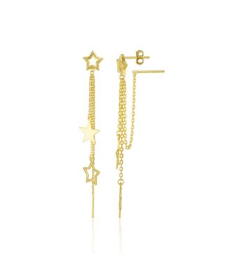 Серьги Spero London Chain and Stars Sterling Silver Drop