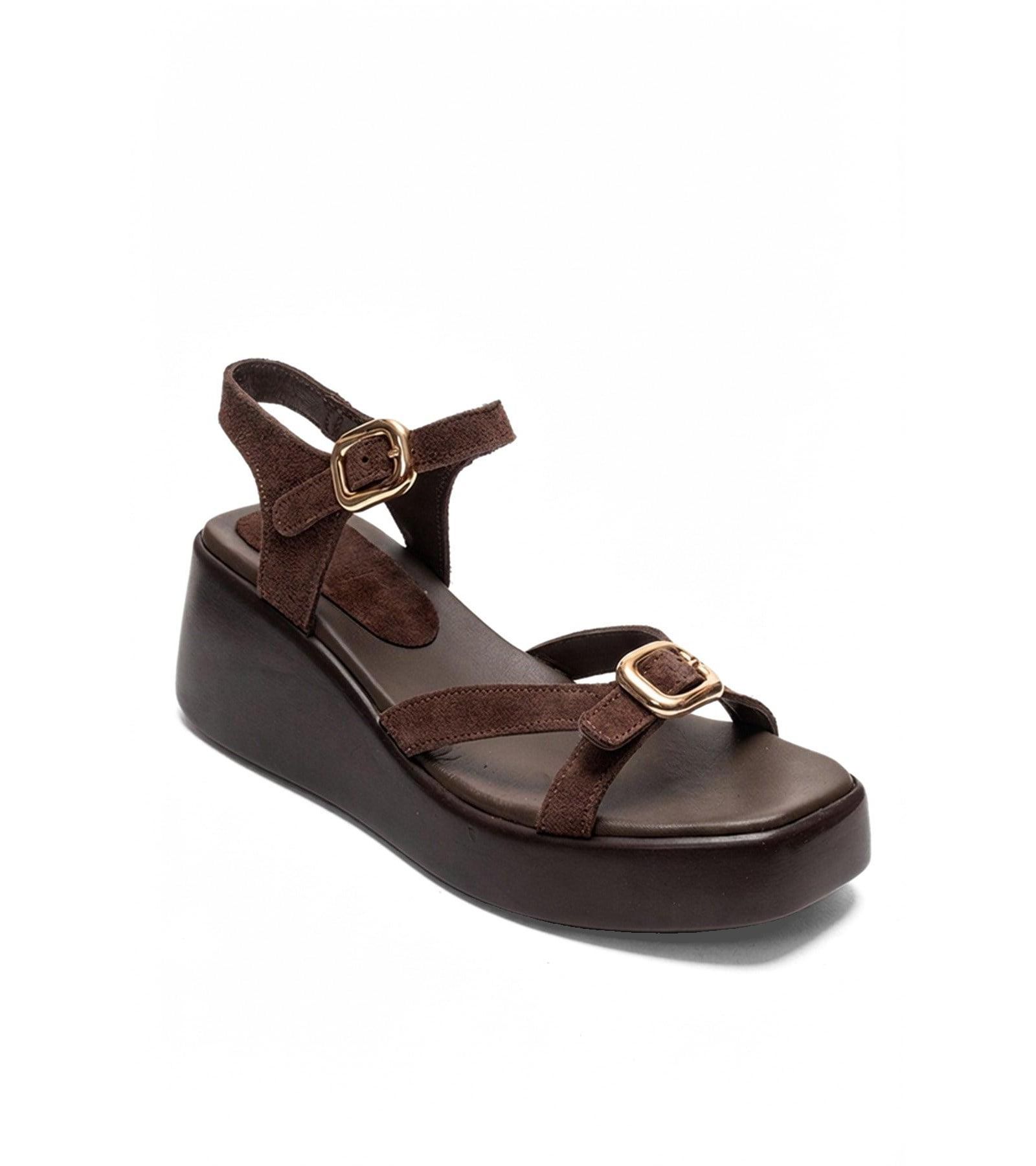 Forever & Always Shoes Женские кожаные босоножки на платформе Kalia