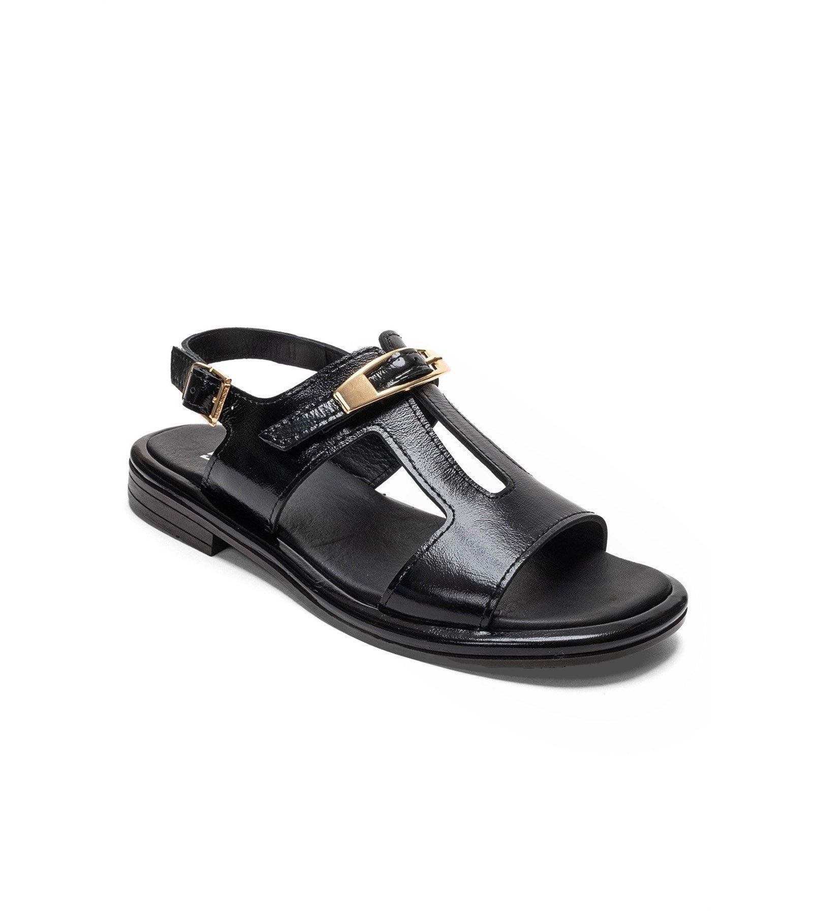 Forever & Always Shoes Women's Auren Leather Buckle Sandal