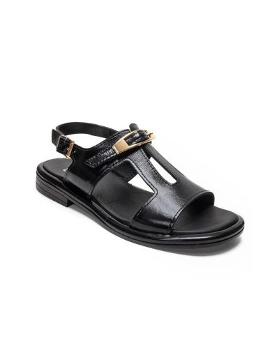 Forever & Always Shoes Women's Auren Leather Buckle Sandal
