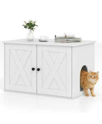 COZITO Hidden Cat Litter Box Enclosure Furniture with Divider