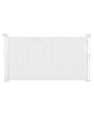 RUIE Retractable Mesh Pet Gate 34 in Tall Extends to 55 in Wide for Doorways