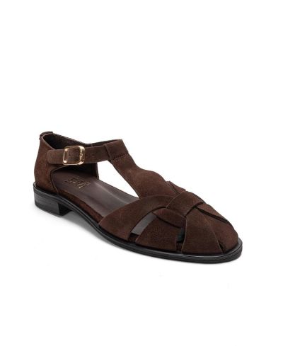 Brown suede