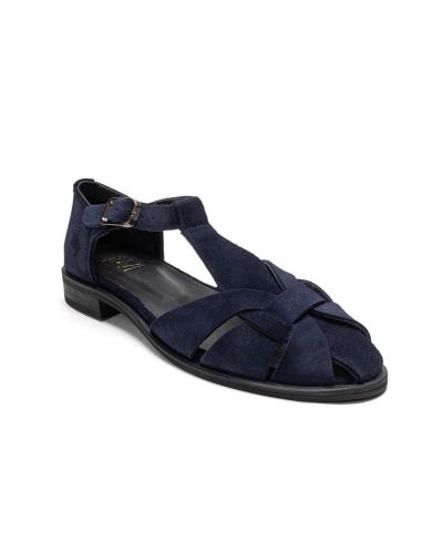 Navy suede